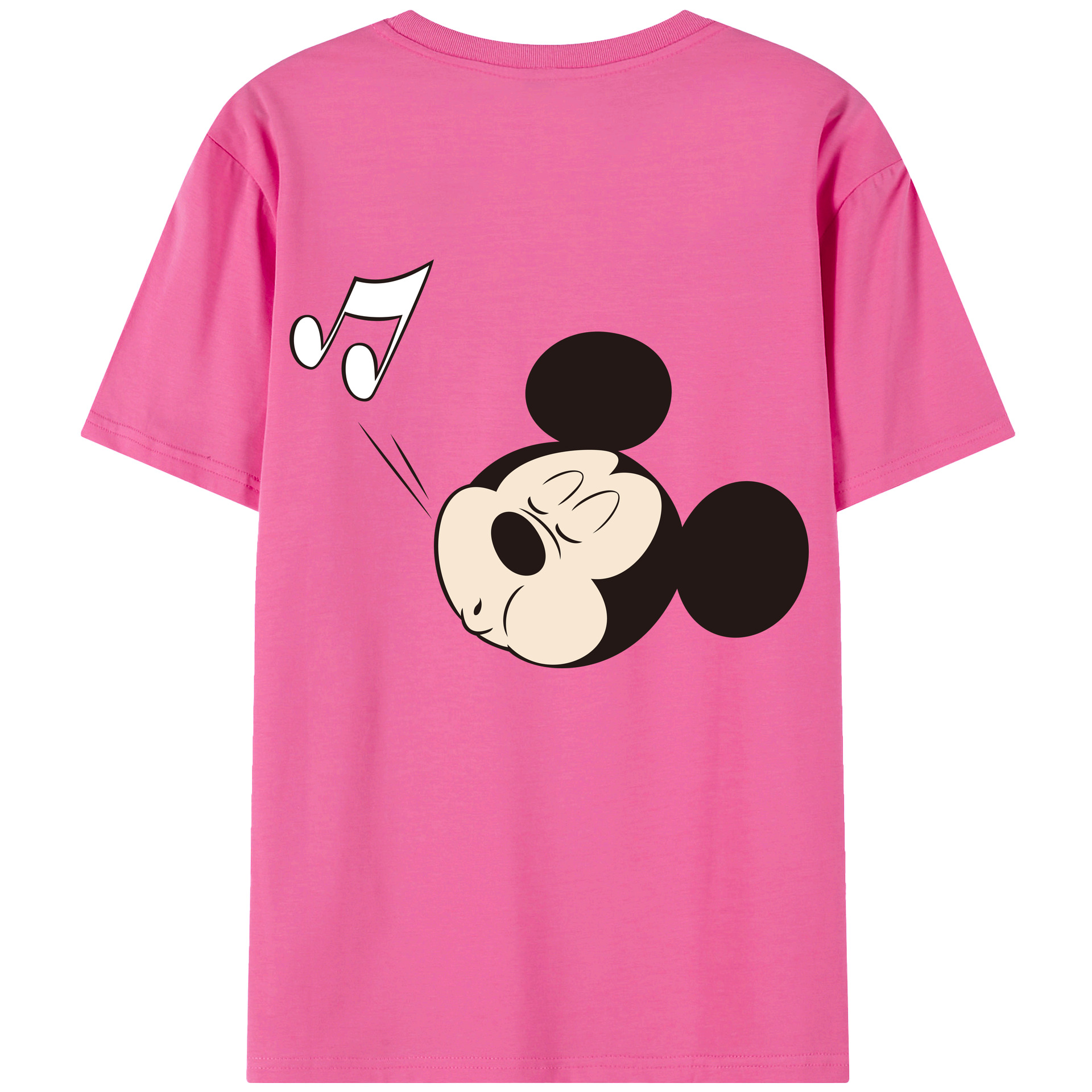 （画像用） ミッキーマウス Mickey Mouse レディース半袖Tシャツ(バックプリント)